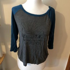 teal/gray cactus t-shirt